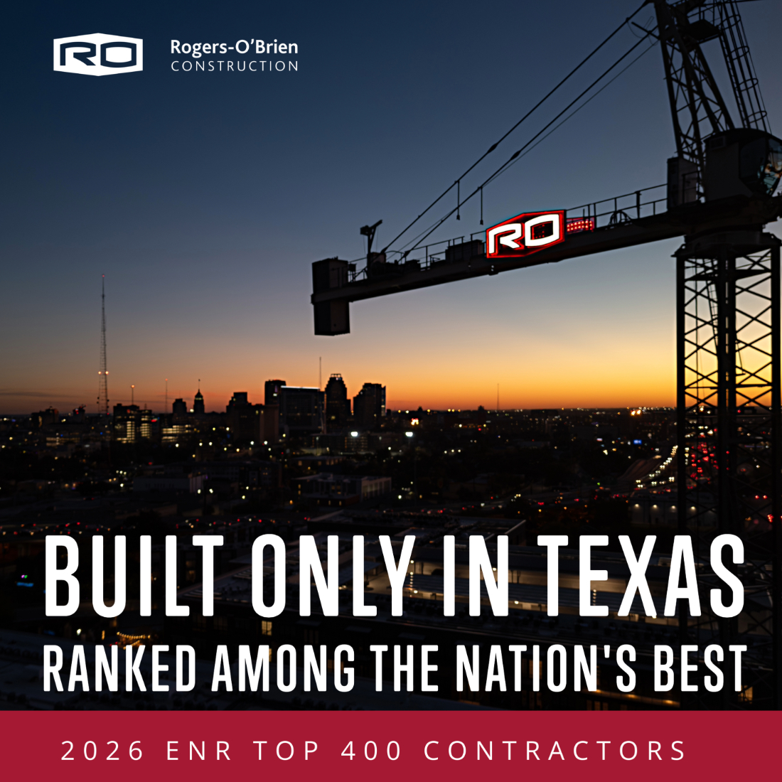Rogers-O'Brien Construction Climbs 43 Spots to #74 on ENR’s 2026 Top 400 Contractors List